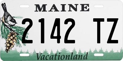 ME license plate 2142TZ