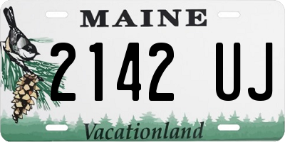 ME license plate 2142UJ