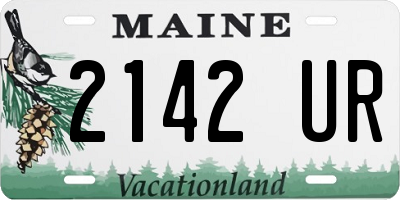 ME license plate 2142UR