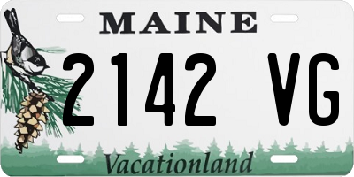 ME license plate 2142VG