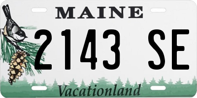ME license plate 2143SE