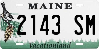 ME license plate 2143SM