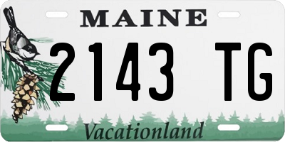 ME license plate 2143TG