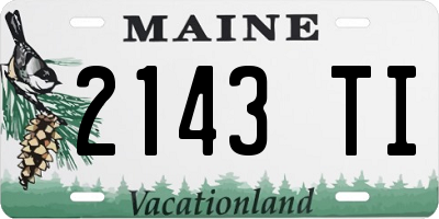 ME license plate 2143TI