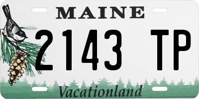 ME license plate 2143TP