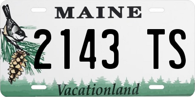 ME license plate 2143TS
