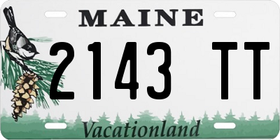ME license plate 2143TT