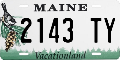 ME license plate 2143TY