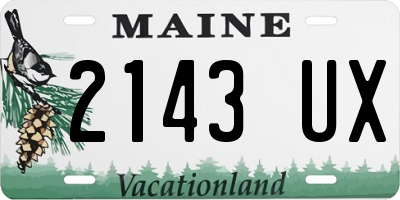 ME license plate 2143UX
