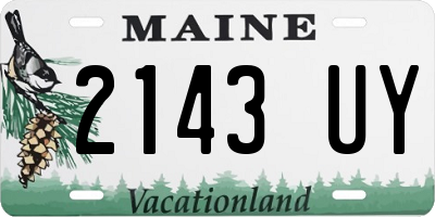 ME license plate 2143UY