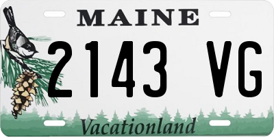 ME license plate 2143VG