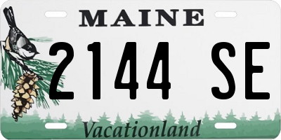 ME license plate 2144SE