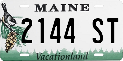 ME license plate 2144ST