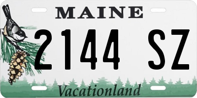 ME license plate 2144SZ