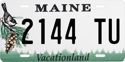 ME license plate 2144TU