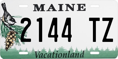 ME license plate 2144TZ