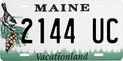 ME license plate 2144UC