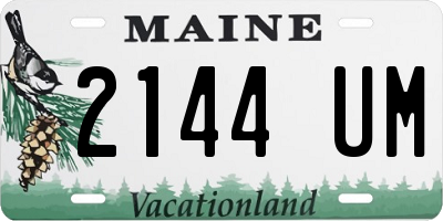 ME license plate 2144UM