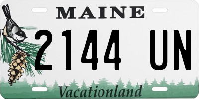 ME license plate 2144UN