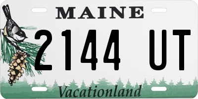 ME license plate 2144UT