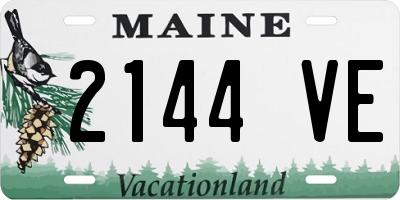ME license plate 2144VE