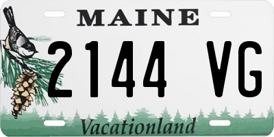 ME license plate 2144VG