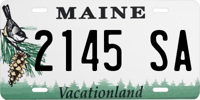 ME license plate 2145SA