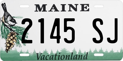 ME license plate 2145SJ