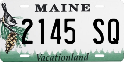 ME license plate 2145SQ