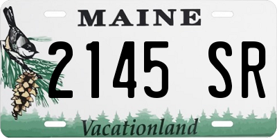 ME license plate 2145SR