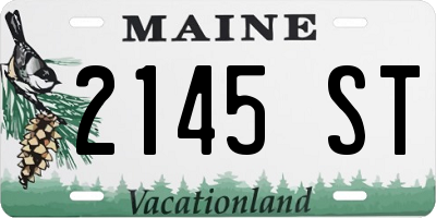 ME license plate 2145ST