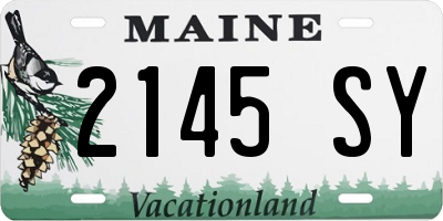 ME license plate 2145SY
