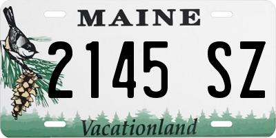 ME license plate 2145SZ
