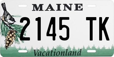 ME license plate 2145TK