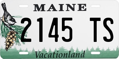 ME license plate 2145TS