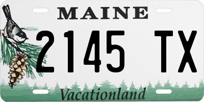 ME license plate 2145TX