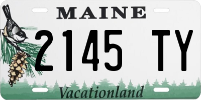 ME license plate 2145TY
