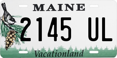 ME license plate 2145UL