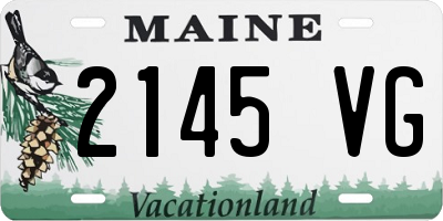 ME license plate 2145VG