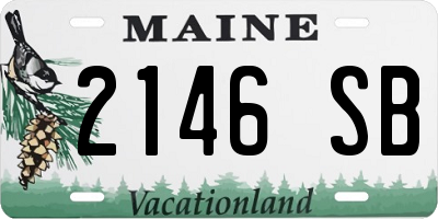 ME license plate 2146SB