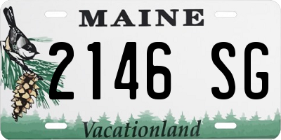 ME license plate 2146SG