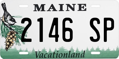 ME license plate 2146SP