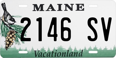 ME license plate 2146SV
