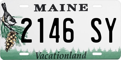 ME license plate 2146SY