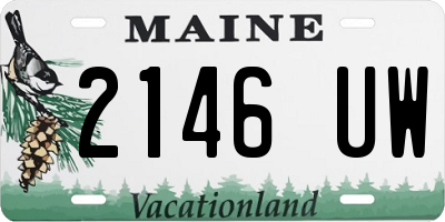 ME license plate 2146UW