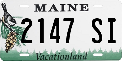 ME license plate 2147SI