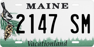 ME license plate 2147SM