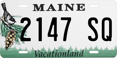 ME license plate 2147SQ
