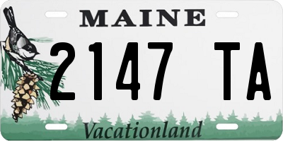 ME license plate 2147TA