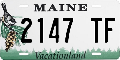 ME license plate 2147TF